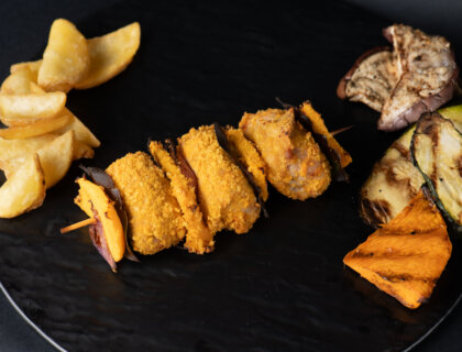 Spiedino grigliato zucca e capocollo