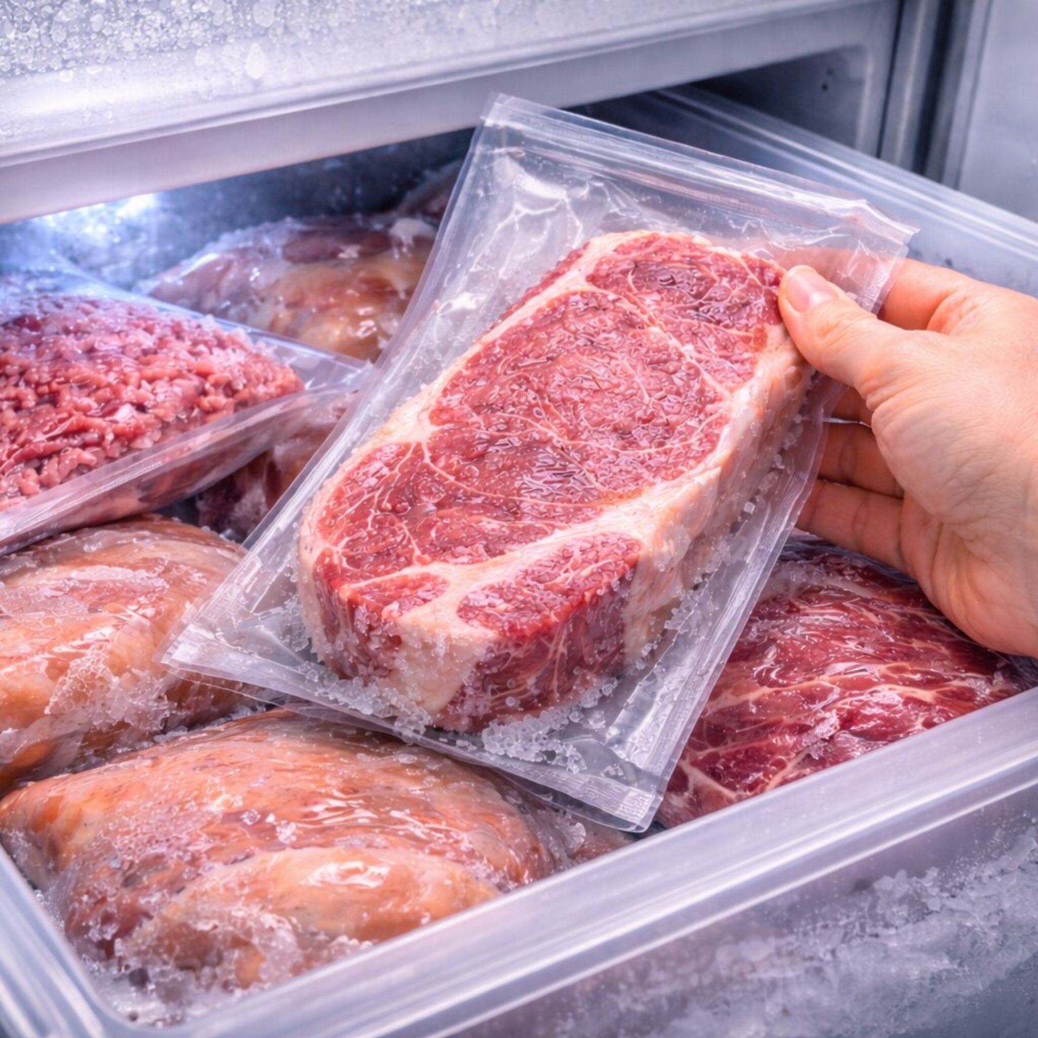 scongelamento carne - freezer